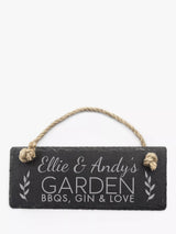 John Lewis Treat Republic Personalised Slate Hanging Sign Garden Decoration- Buy online at McGrocer