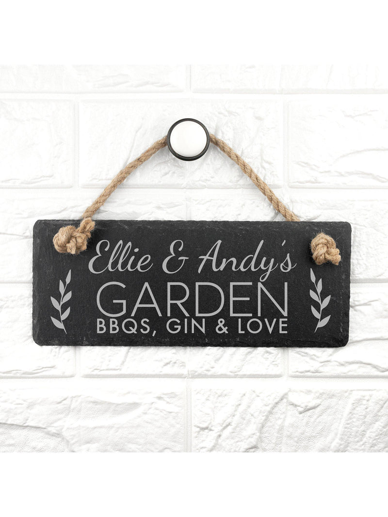 Treat Republic personalised slate hanging sign (British brand)