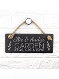 Treat Republic personalised slate hanging sign (British brand)