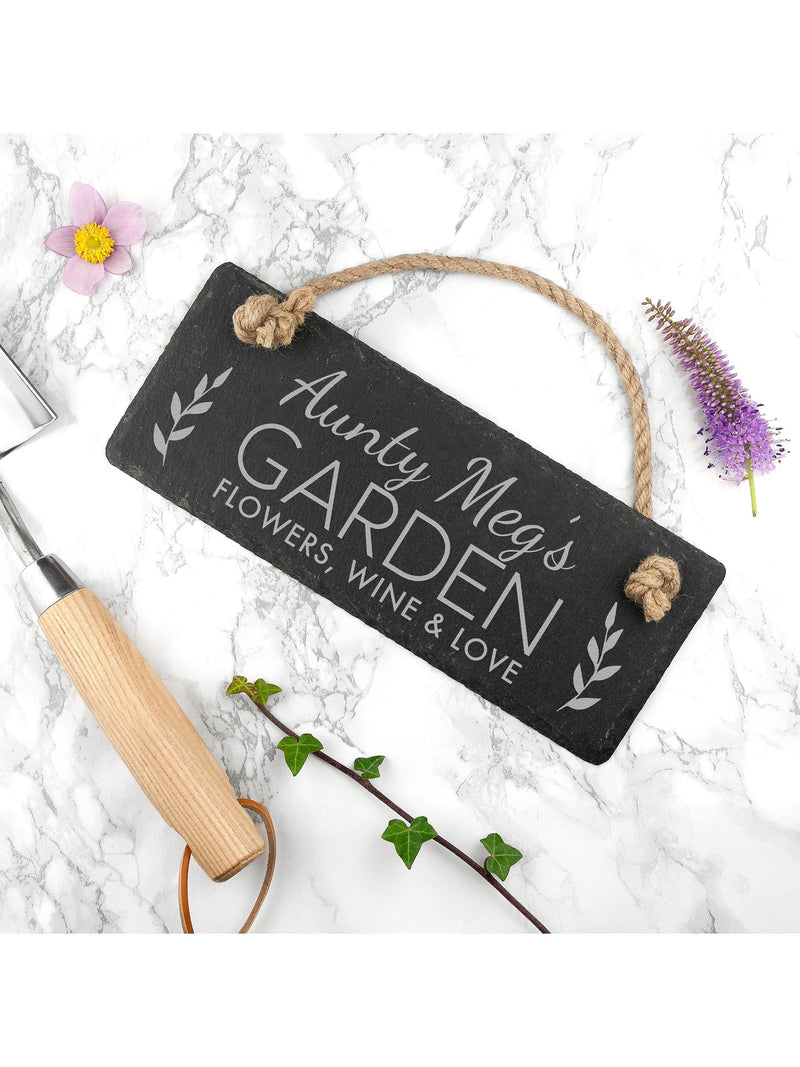 Treat Republic personalised slate hanging sign (British brand)