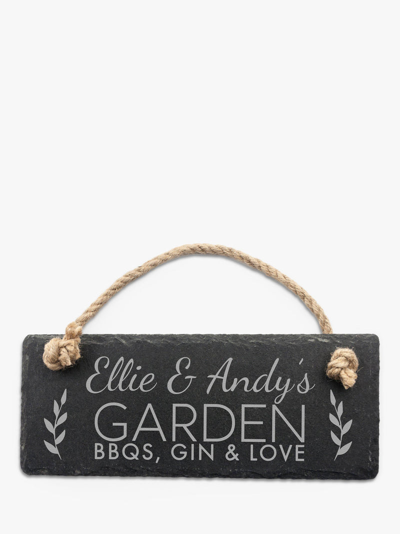 Treat Republic personalised slate hanging sign (British brand)