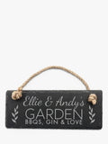 Treat Republic personalised slate hanging sign (British brand)