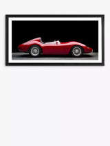 John Lewis Brookpace Lascelles Maserati 250S Fantuzzi Red Classic Car Framed Print & Mount, 51 x 101.5cm- Buy online at McGrocer