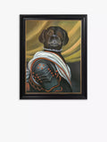Brookpace Lascelles Angus The Dog multi framed canvas 41x36.5cm - British product