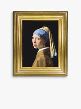 John Lewis Framed Canvas Reproduction of Vermeer's 'Girl with a Pearl Earring', 35 x 30cm, Blue and Multi- Buy online at McGrocer