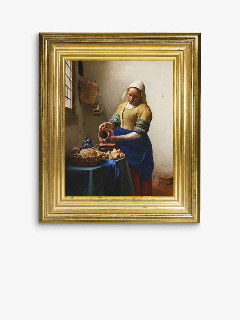 Brookpace Lascelles The Milkmaid framed canvas 35x30cm (British brand)