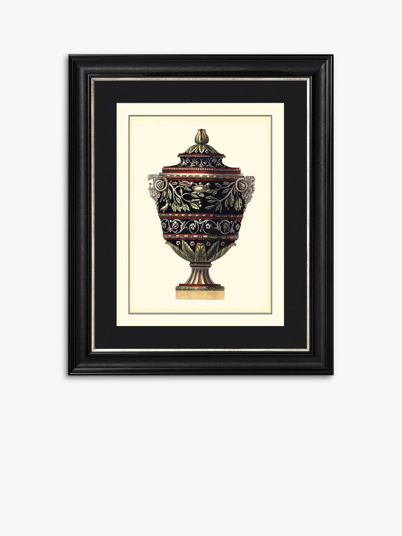 Antonio Clementino Urn I framed print in black frame, 60 x 50cm - British product