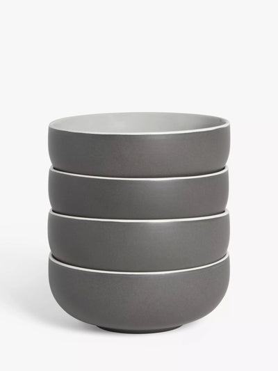 John Lewis John Lewis Puritan Stoneware Cereal Bowls Set of 4 15cm- Buy online at McGrocer
