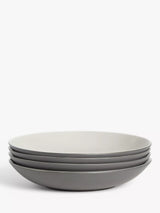 John Lewis John Lewis Puritan Stoneware Pasta Bowls, Set of 4, 25.3cm- Buy online at McGrocer