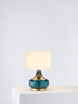 John Lewis John Lewis Atley Glass Table Lamp, Turquoise- Buy online at McGrocer
