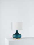 John Lewis Atley turquoise glass table lamp, UK version