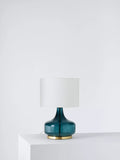 John Lewis Atley turquoise glass table lamp, UK version