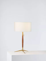 John Lewis John Lewis Spindle Table Lamp, Walnut Stained Ash/Brass- Buy online at McGrocer