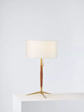 John Lewis spindle table lamp walnut brass 50cm tall, UK version
