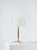 John Lewis spindle table lamp walnut brass 50cm tall, UK version