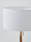 John Lewis spindle table lamp walnut brass 50cm tall, UK version