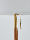 John Lewis spindle table lamp walnut brass 50cm tall, UK version