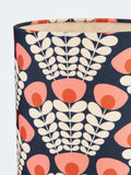 Orla Kiely pink ceramic table lamp with navy shade, UK version