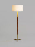 John Lewis Spindle wooden floor lamp with brass accents (British brand)