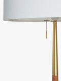 John Lewis Spindle wooden floor lamp with brass accents (British brand)