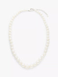 Lido graduating freshwater white pearl necklace 45cm, UK version