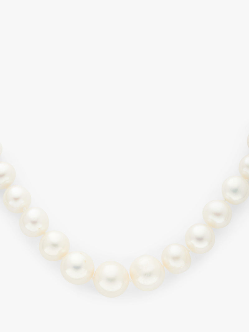 Lido graduating freshwater white pearl necklace 45cm, UK version