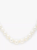 Lido graduating freshwater white pearl necklace 45cm, UK version