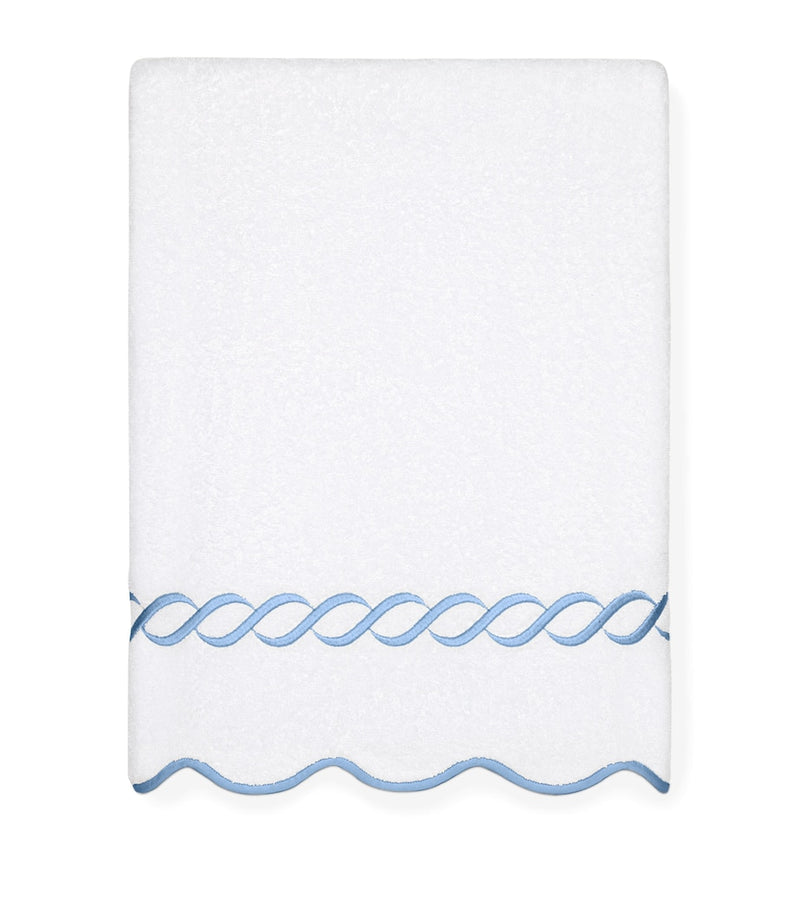 Pratesi cotton Treccia bath sheet 100cm x 180cm, imported from the UK