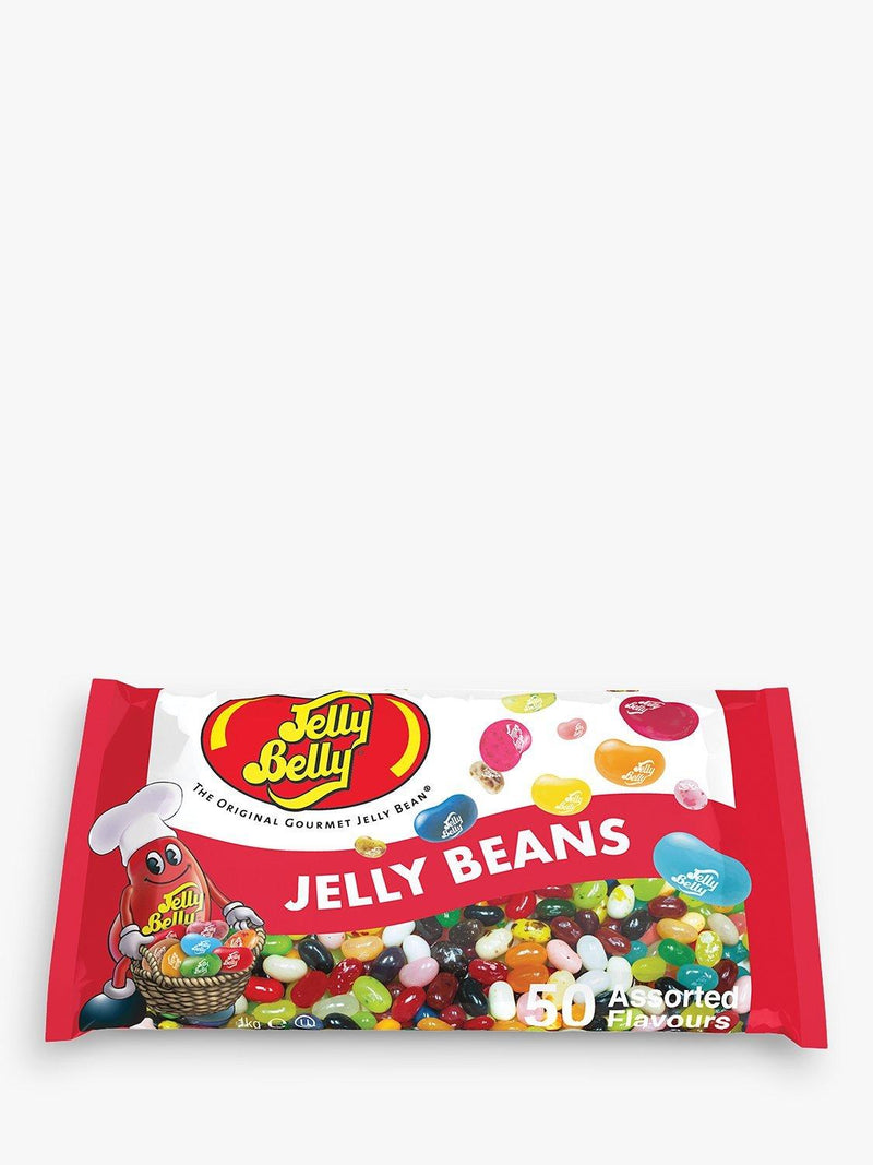 Jelly Belly assorted jelly beans with 50 flavours in a 1kg bag, UK version