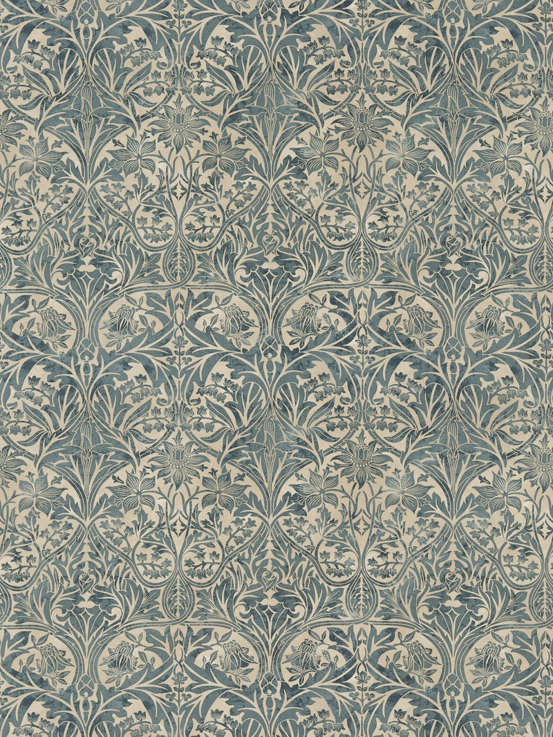 Morris & Co. Bluebell cotton furnishing fabric 137cm - British product