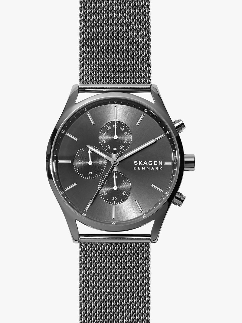 Skagen Holst Chronograph watch grey dial 42mm, imported from the UK