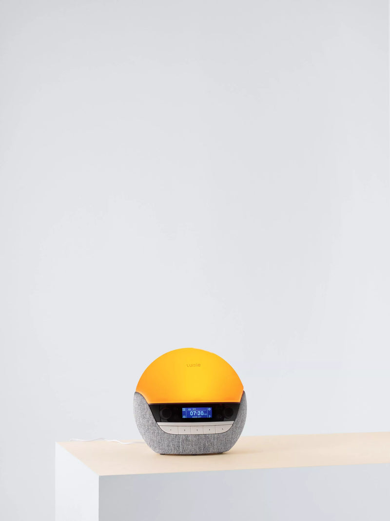 Lumie Bodyclock Luxe 750DAB Wake up to Daylight Table Lamp - Pebble