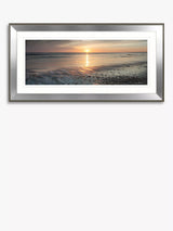John Lewis John Lewis Mike Shepherd 'Ebb & Flow' Embellished Framed Print 55 x 110cm Orange/Multi- Buy online at McGrocer