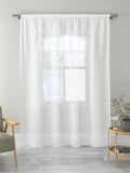 John Lewis white stitched stripe voile fabric, UK version