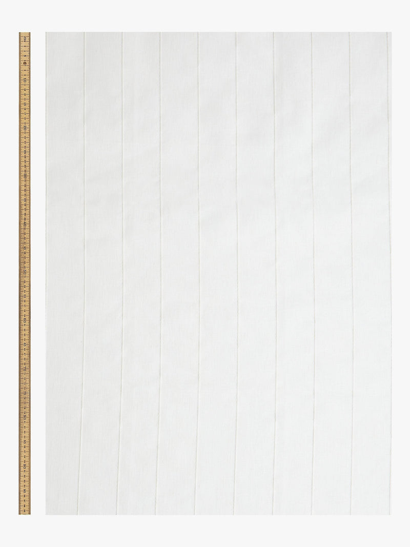 John Lewis white stitched stripe voile fabric, UK version