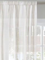John Lewis John Lewis Fine Stripe Voile Sheer Curtain Fabric in Natural- Buy online at McGrocer