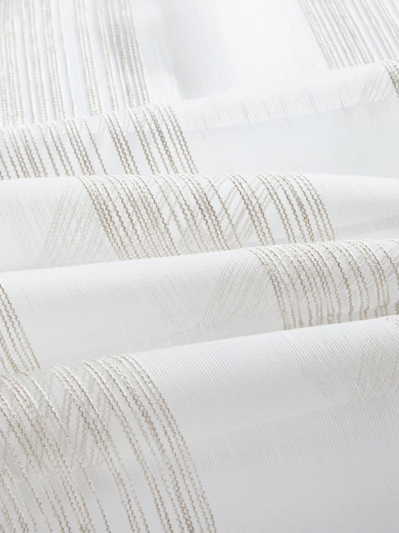 John Lewis fine stripe voile fabric natural 280cm (British brand)