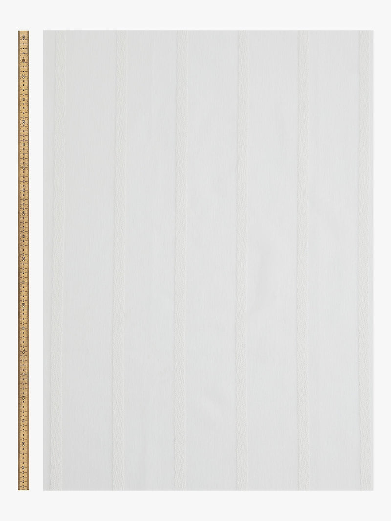 John Lewis voile fabric white woven stripe, imported from the UK