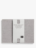 John Lewis placemat and coaster set grey 8 piece - British product