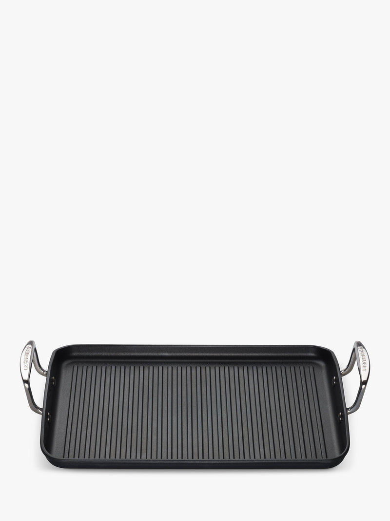 Le Creuset rectangular grill pan with toughened non-stick coating, 35cm, UK version