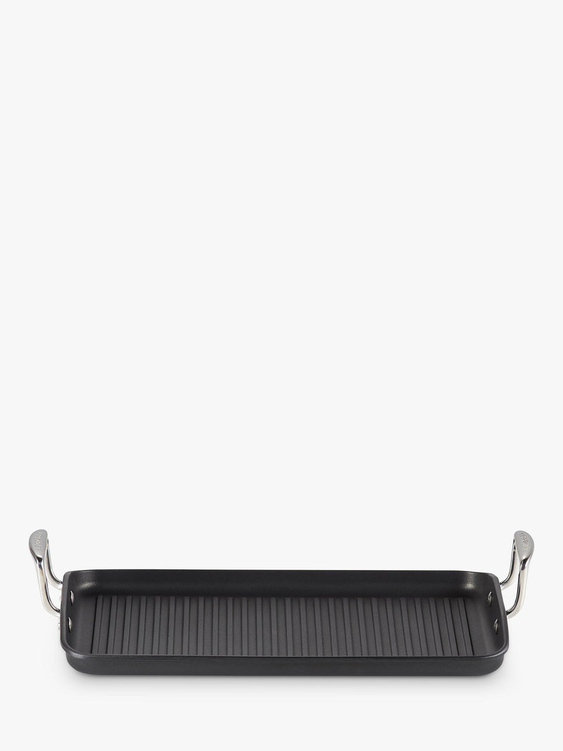Le Creuset rectangular grill pan with toughened non-stick coating, 35cm, UK version