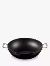 John Lewis Toughened Non-Stick Aluminium Wok with Induction-Compatible Base, 32cm- Buy online at McGrocer