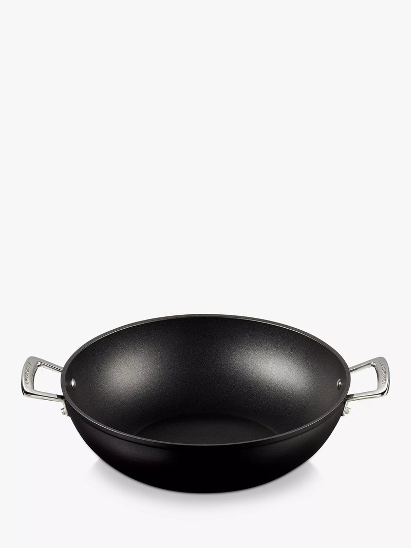Le Creuset toughened non-stick aluminium wok 32cm, UK version