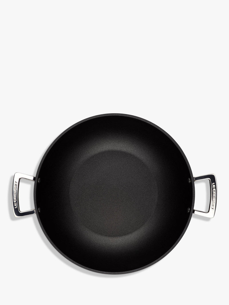 Le Creuset toughened non-stick aluminium wok 32cm, UK version