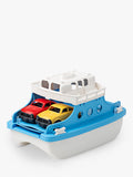 Green Toys bathtime ferry boat with two mini cars - British product