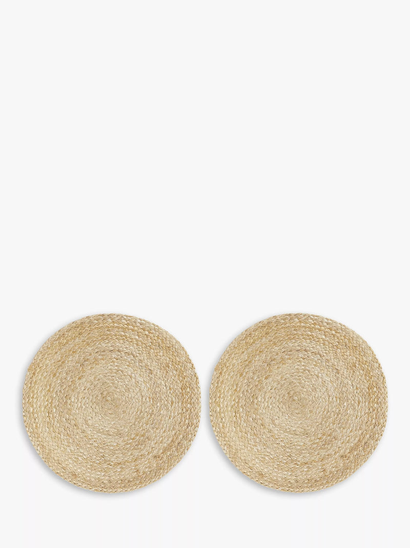 John Lewis jute placemats set of 2, natural (British brand)