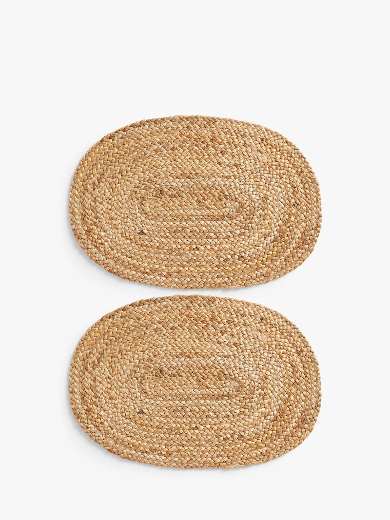 John Lewis jute oval placemats set of 2 natural, UK version