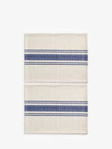 John Lewis John Lewis Striped Cotton Placemats Set of 2 Navy/Natural- Buy online at McGrocer