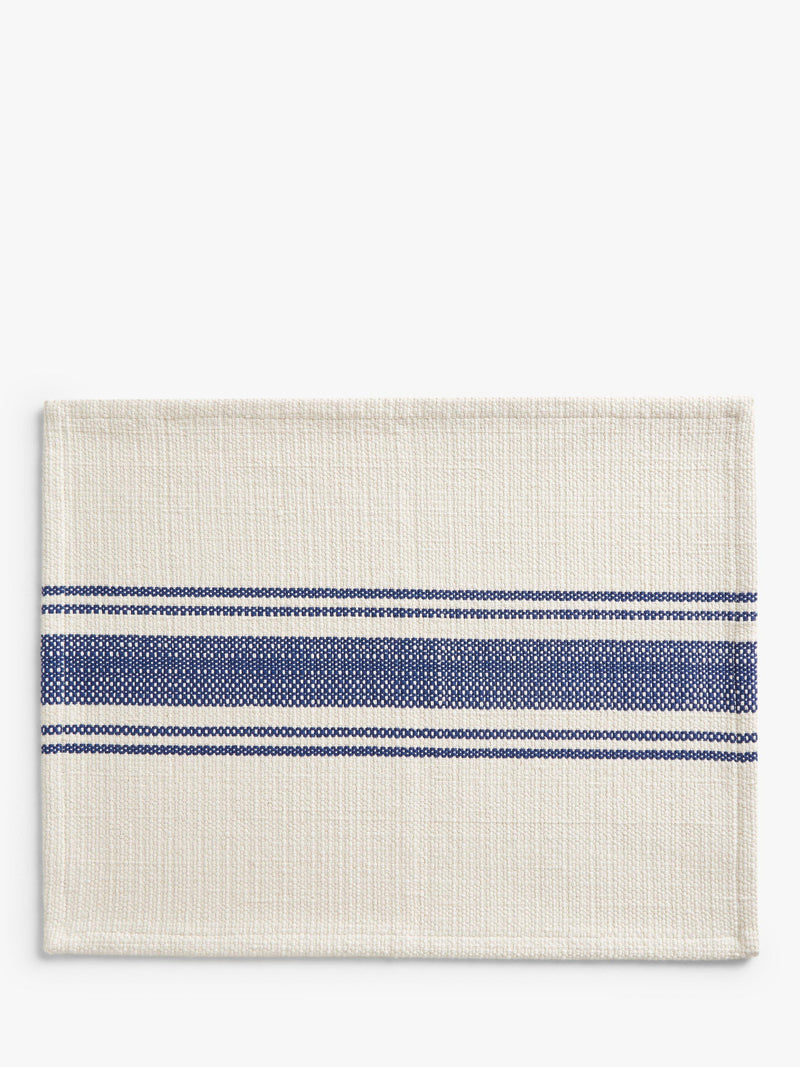 John Lewis navy natural striped cotton placemats, imported from UK