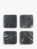 John Lewis black Marquina marble coasters set of 4 - British product